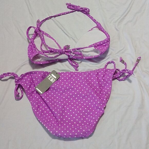 Ingear purple white polka dot bikini Sz M NWT - Picture 2 of 9